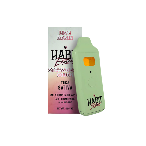 Habit Exotics Live Rosin Disposable 2G - Strawberry Cough