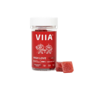 VIIA Strawberry Crush High Love THCV+THC+CBD Gummies 500mg