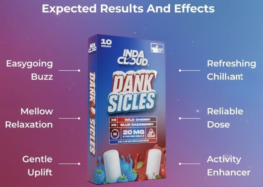 Danksicles – Wild Cherry & Blue Razz THC Edibles Hybrid - Image 2